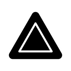 Triangle icon. triangular sign. vector illustration