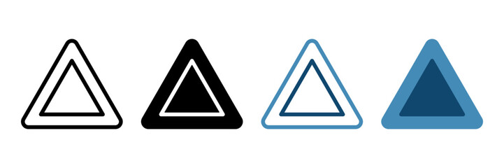 Triangle icon. triangular sign. vector illustration