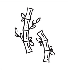 Bamboo vector icon. Bamboo tree flat sign design illustration. Bamboo nature tree symbol pictogram. UX UI icon