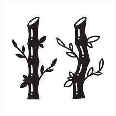 Bamboo vector icon. Bamboo tree flat sign design illustration. Bamboo nature tree symbol pictogram. UX UI icon