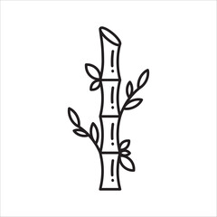 Fototapeta premium Bamboo vector icon. Bamboo tree flat sign design illustration. Bamboo nature tree symbol pictogram. UX UI icon