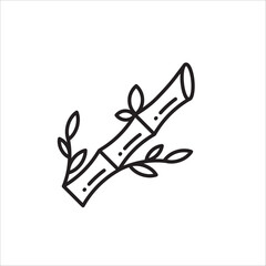 Bamboo vector icon. Bamboo tree flat sign design illustration. Bamboo nature tree symbol pictogram. UX UI icon