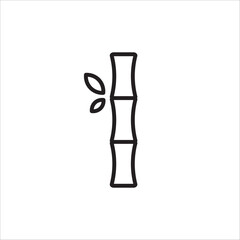 Bamboo vector icon. Bamboo tree flat sign design illustration. Bamboo nature tree symbol pictogram. UX UI icon