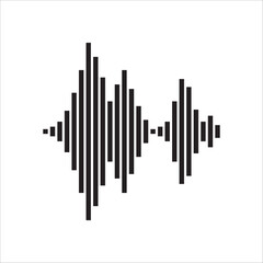 Sound wave vector icon. Wave form flat sign design illustration. Equalizer wave symbol pictogram. UX UI icon