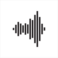 Sound wave vector icon. Wave form flat sign design illustration. Equalizer wave symbol pictogram. UX UI icon