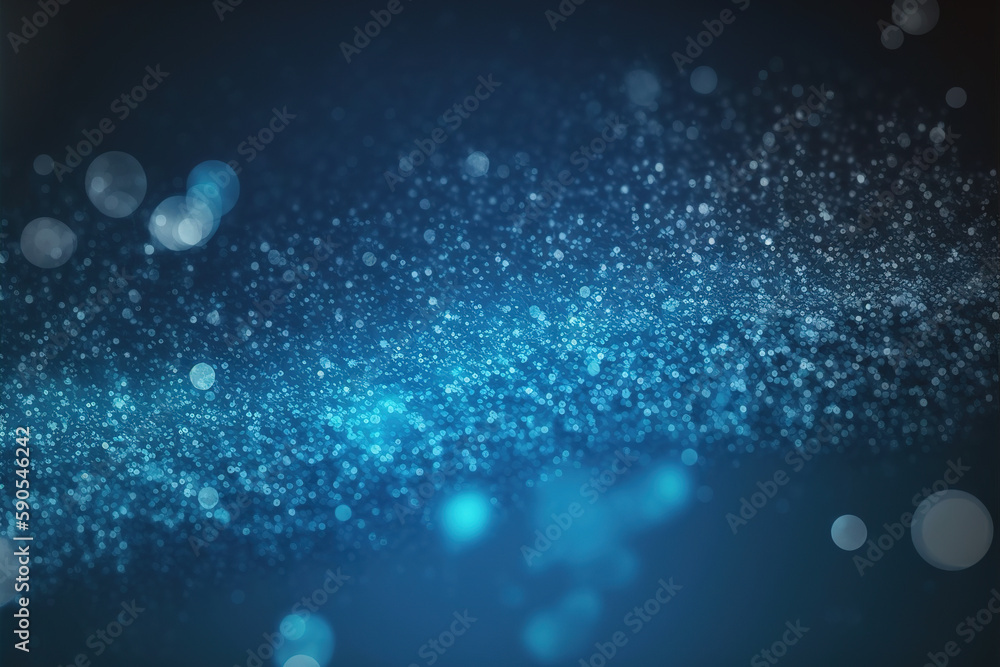 Poster blue technology abstract background with floating 3d particles texture . admirable generative ai ima