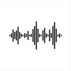Sound wave vector icon. Wave form flat sign design illustration. Equalizer wave symbol pictogram. UX UI icon