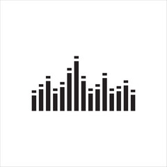 Fototapeta premium Sound wave vector icon. Wave form flat sign design illustration. Equalizer wave symbol pictogram. UX UI icon