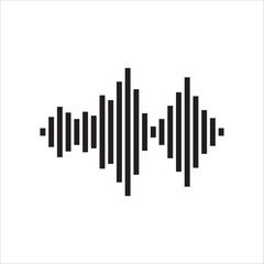 Sound wave vector icon. Wave form flat sign design illustration. Equalizer wave symbol pictogram. UX UI icon