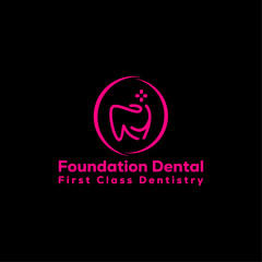 Foundation Dental logo, vintage and business logo design.