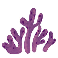 paint brush watercolor coral purple underwater sea ocean