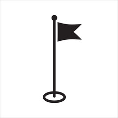 Golf flag vector icon. Golf flag flat sign design. Flag symbol pictogram. UX UI icon