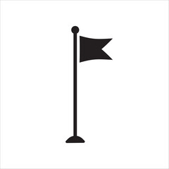 Golf flag vector icon. Golf flag flat sign design. Flag symbol pictogram. UX UI icon