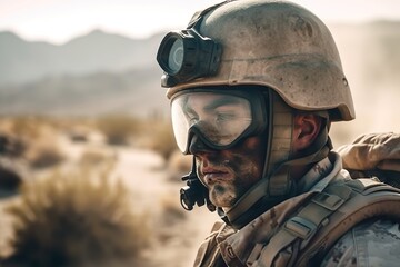 Marines in Action: Desert Battlefield.
Generative AI