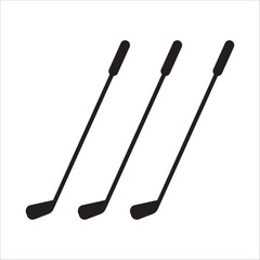 Golf club stick vector icon. Golf clubs flat sign design illustration. Golf stick symbol pictogram. UX UI icon