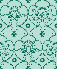 VINTAGE VICTORIAN ALL OVER PRINT SEAMLESS PATTERN VECTOR