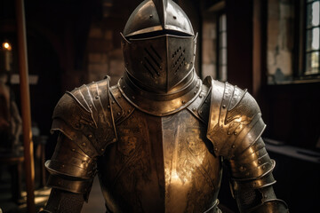 black knight helmet created with Generative AI technology