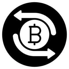 money flow glyph icon