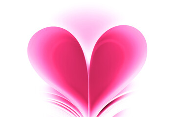 Book sheets in shape of heart