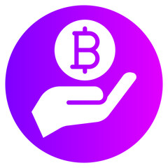 bitcoin gradient icon