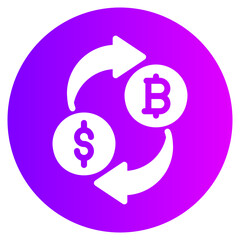 money exchange gradient icon