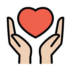 Love color line icon