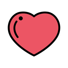 heart color line icon