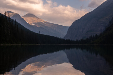 Sunset in mountains of the northwest