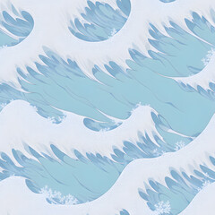 Fototapeta na wymiar Japanese seamless waves