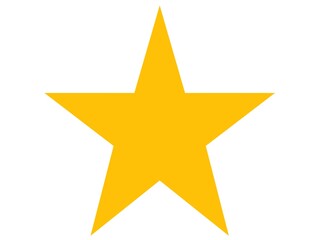 gold star on white background