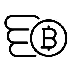 bitcoin line icon