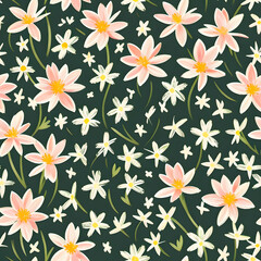 Fototapeta premium Seamless roses pattern