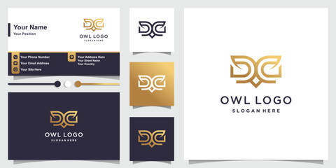 Fototapeta na wymiar Owl logo design concept with creative style concept