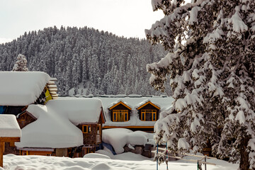 Winter resort in Gulmarg - Kashmir, India