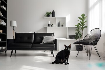 Playful Prowl, White Minimalism.
Generative AI