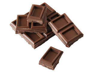 Delicious hocolate pieces cut out