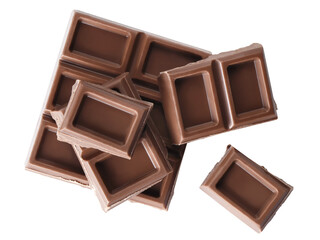 Delicious hocolate pieces cut out