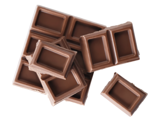 Delicious hocolate pieces cut out