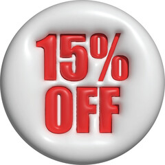 discount red button 3d sale