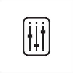 Sound mixer vector icon. Studio DJ disco club sound mixer flat sign design illustration. Sound mixer symbol pictogram.  UX UI icon