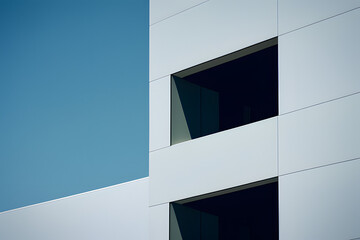 Abstract minimal modern geometric architecture shape in england uk