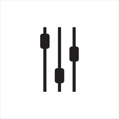 Sound mixer vector icon. Studio DJ disco club sound mixer flat sign design illustration. Sound mixer symbol pictogram.  UX UI icon