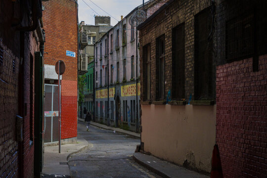 Lonely alley in Dublin Ireland