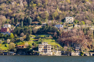 Lago di Como, Lake Como, Italy, with Palacio's and water taxi