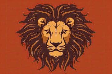 Obraz premium image of a lion in the style of Iconography