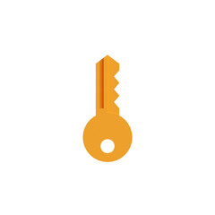 Key icon illustration 3d render isolated front view PNG transparent