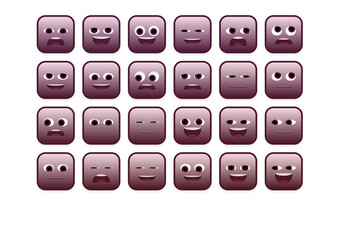 set of faces emoji smileys