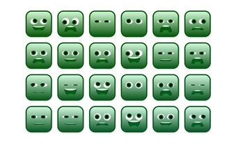 set of faces emoji smileys