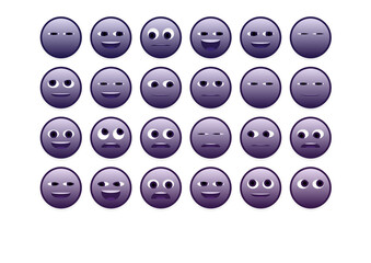 set of faces emoji smileys