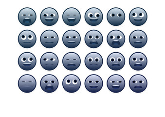 set of faces emoji smileys